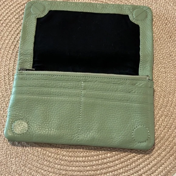 Status Anxiety leather wallet as new, mint green - Picture 2 of 3